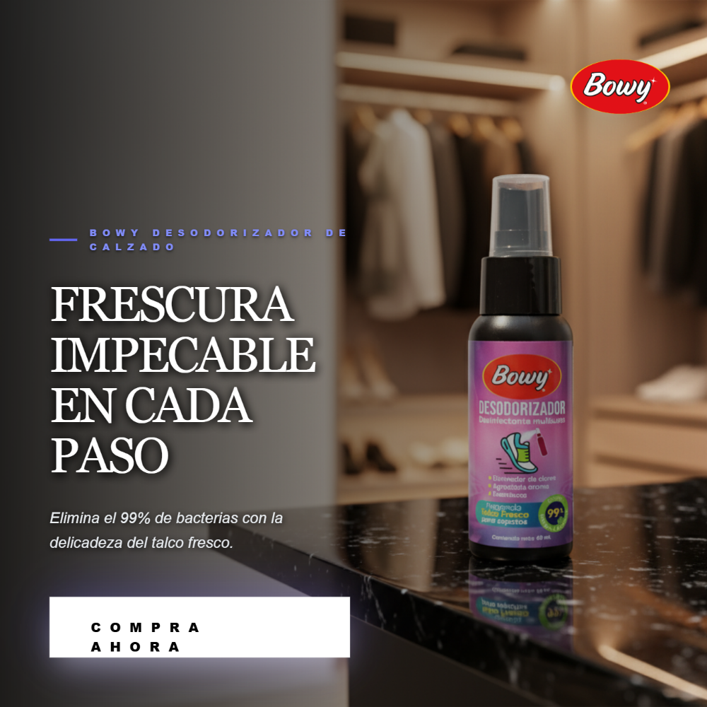 Desodorizador Bowy - Eliminador de Olores y Bacterias para Calzado