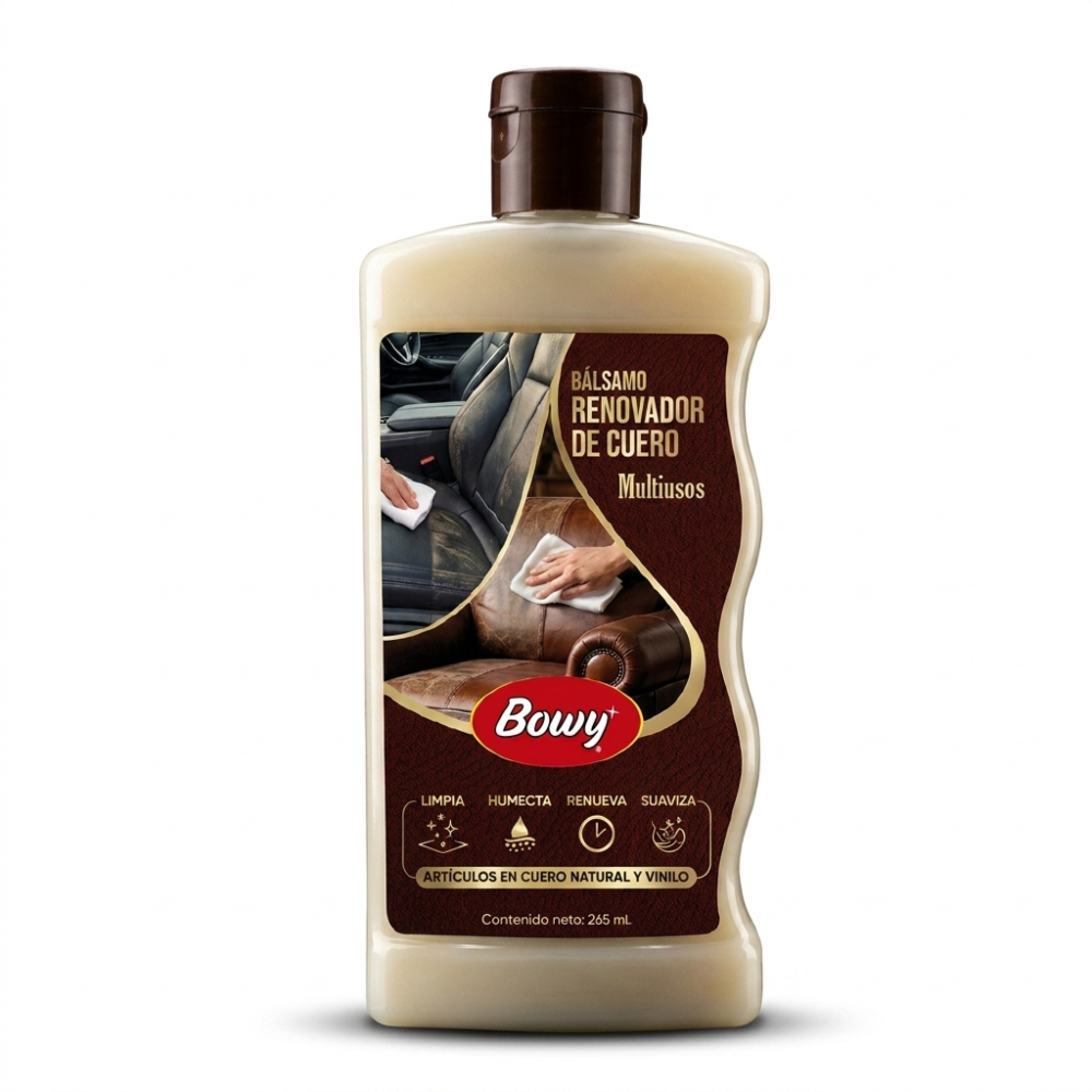 Bálsamo Renovador de Cuero BOWY 265 ml - Limpia, Protege y Humecta.