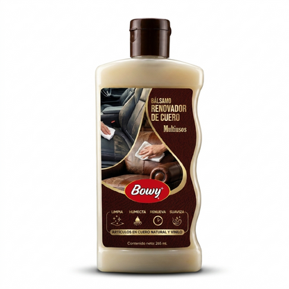 Bálsamo Renovador de Cuero BOWY 265 ml - Limpia, Protege y Humecta.